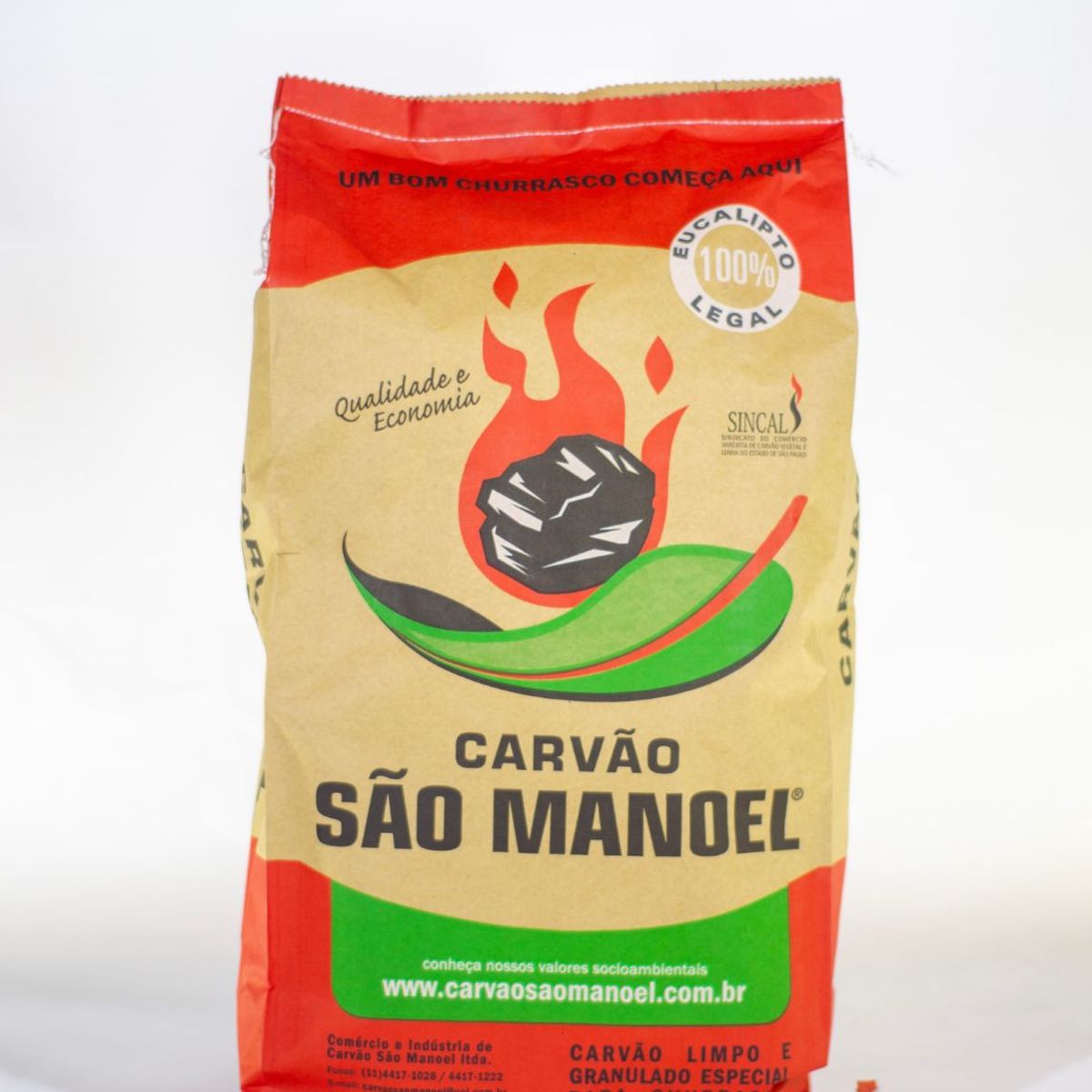 Carvão para Churrasco Queima Forte 4kg São Manoel, marca SÃO MANOEL - Foto 2