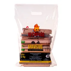 Graveto para Acender Fogo 1kg Ki-carvão