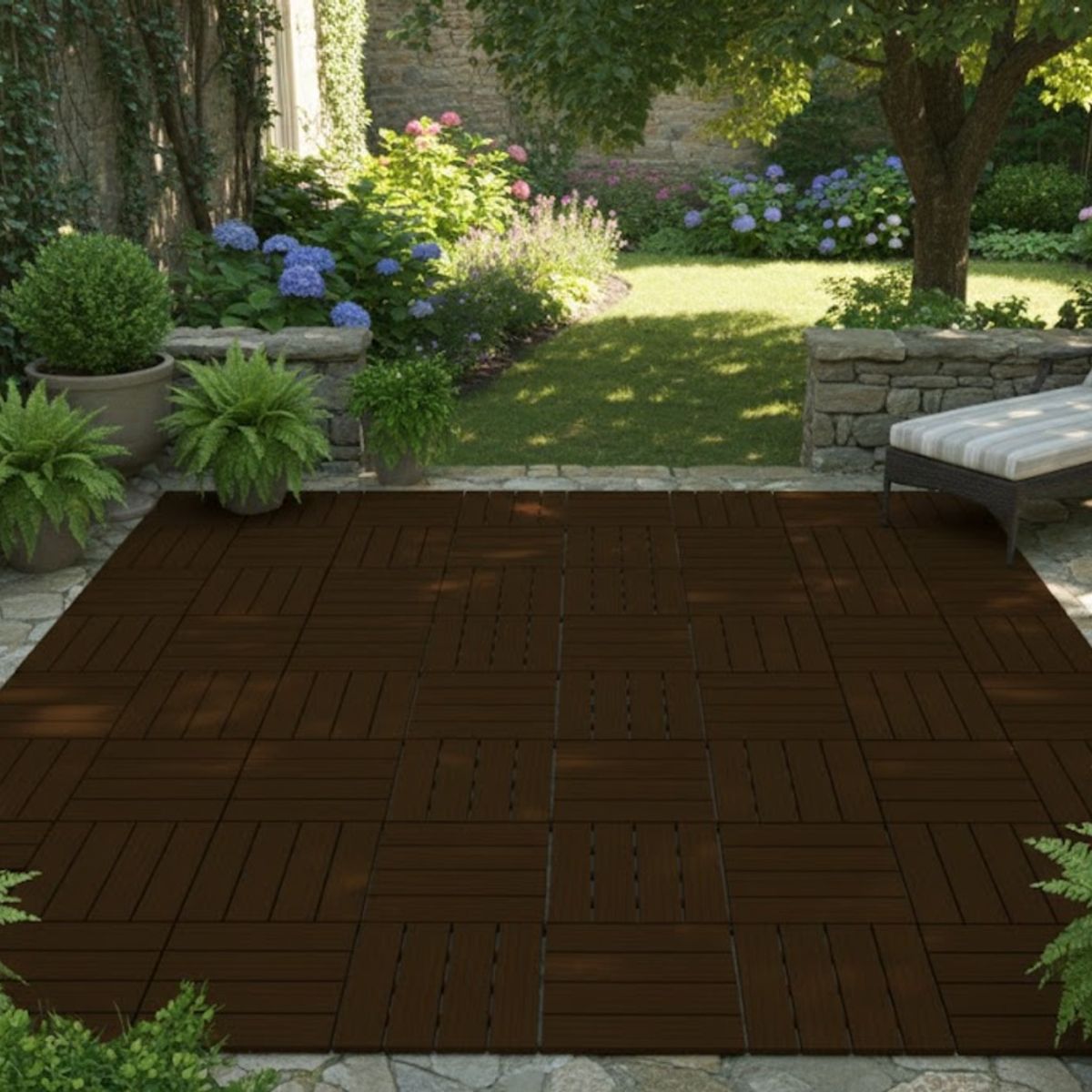 Mini Deck Wood 30x30cm Tabaco Organize, marca Organize - Foto 2