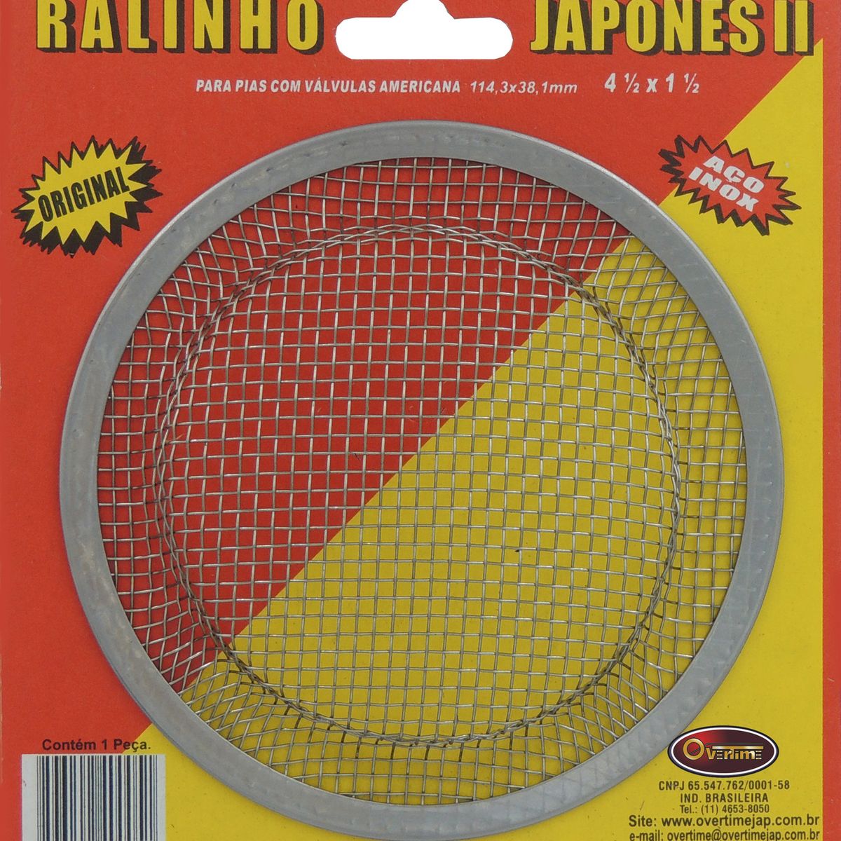 Ralinho Japones Ii 4 1/2"x1 1/2"aço Inox Overtime, marca Overtime - Foto Principal