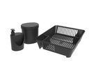 Kit Organize Sua Pia 3 Peças Coza Basic Preto Brinox