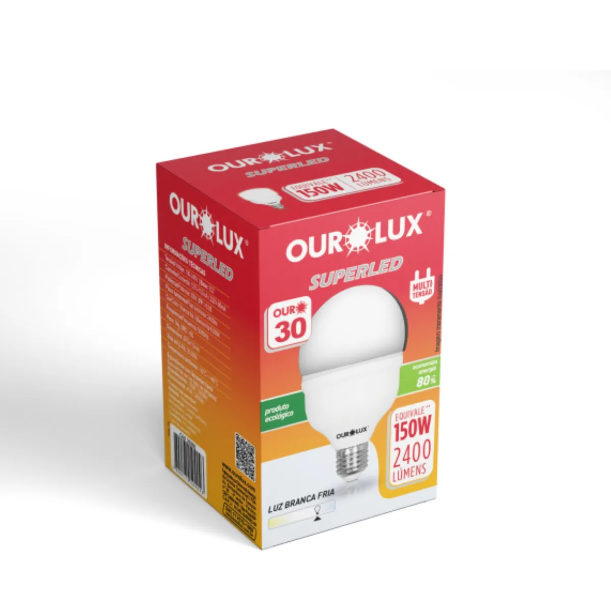 Lâmpada Superled Alta Potência Ouro 30w 6500k, marca Ourolux - Foto 2