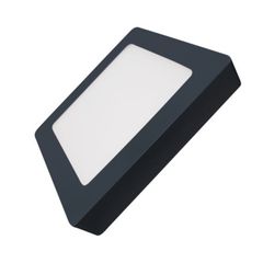 Painel Led Super Eco Preto 18w 6500k Quadrado Sobrepor