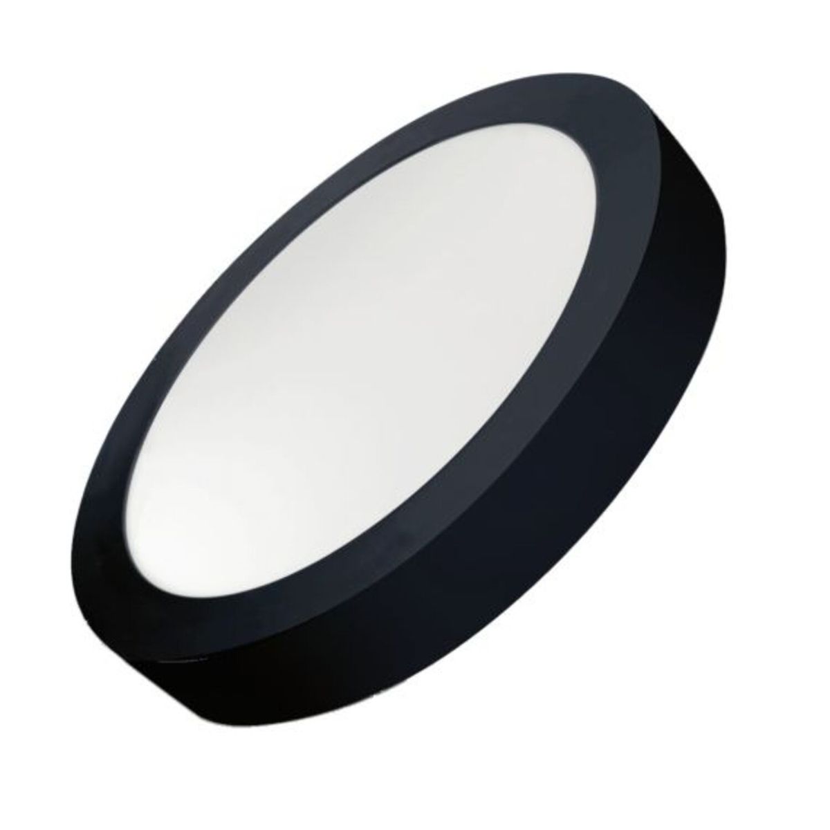 Painel Led Super Eco Preto 18w 2700k Redondo Sobrepor, marca Ourolux - Foto Principal