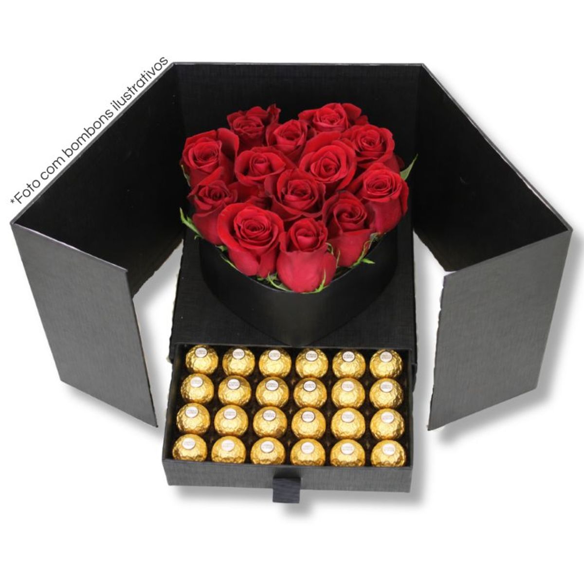 Caixa de Rosas Coração Mini, marca Timlog - Foto Principal