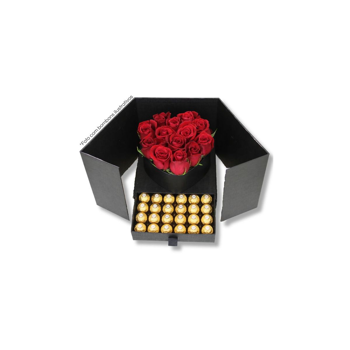 Caixa de Rosas Coração Mini, marca Timlog - Foto Principal