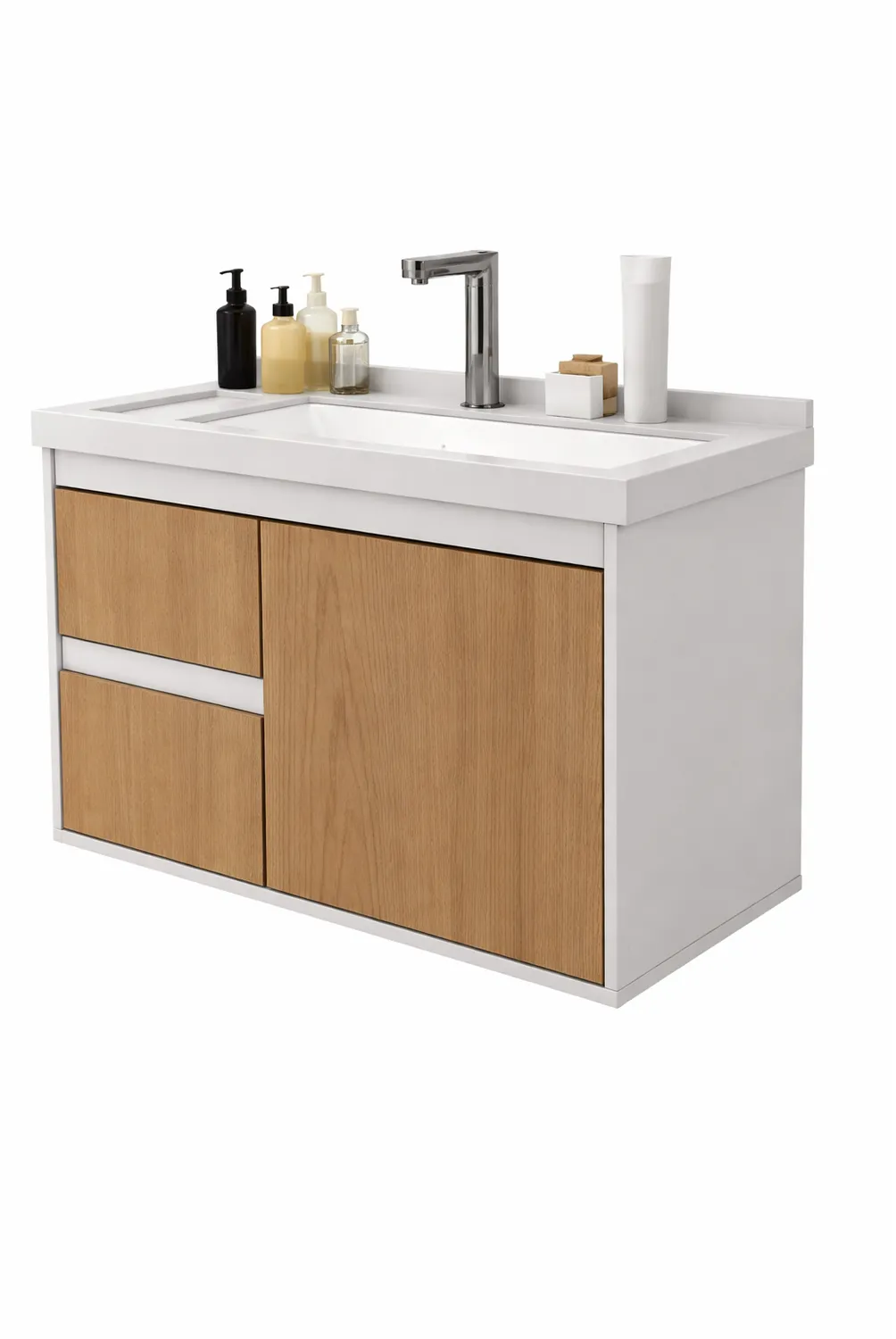 Gabinete para Banheiro com cuba New Procion 63X41cm Off White