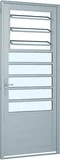 Porta Basulante Lambri Alumínio Esquerda 216x88x5,4cm Alumifort