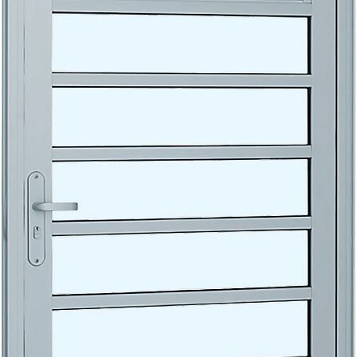 Porta Basulante Lambri Alumínio Esquerda 216x88x5,4cm Alumifort, marca Sasazaki - Foto Principal