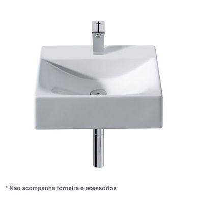 Lavatrio Suspenso Diverta Retangular 44x47cm Branco