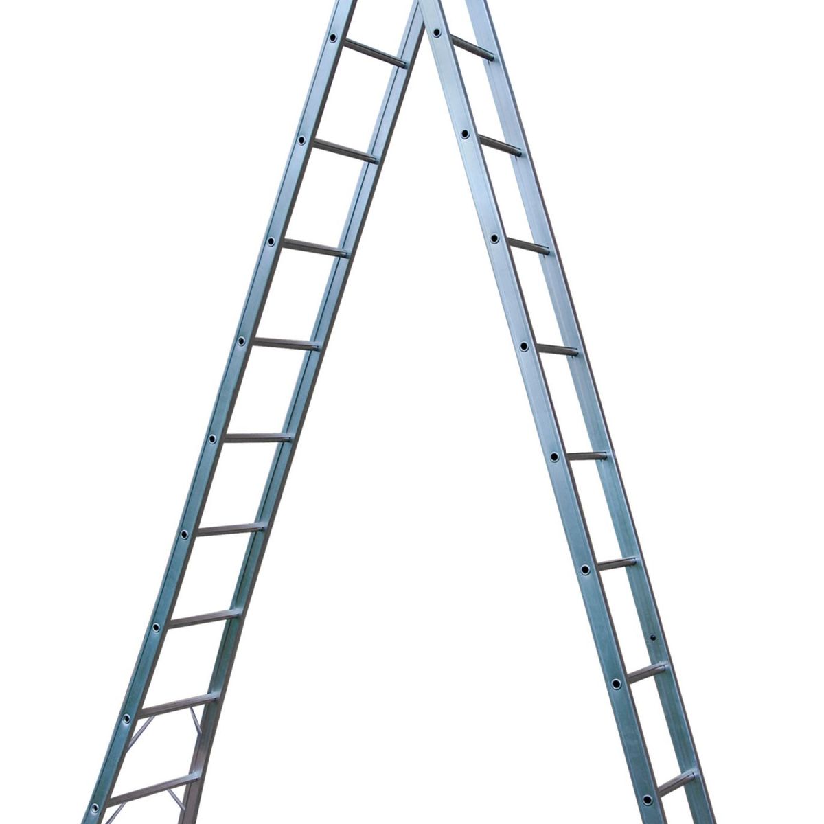 Escada Extensível 2x10 5,38m 20 Degraus Cromado, marca Mor - Foto Principal