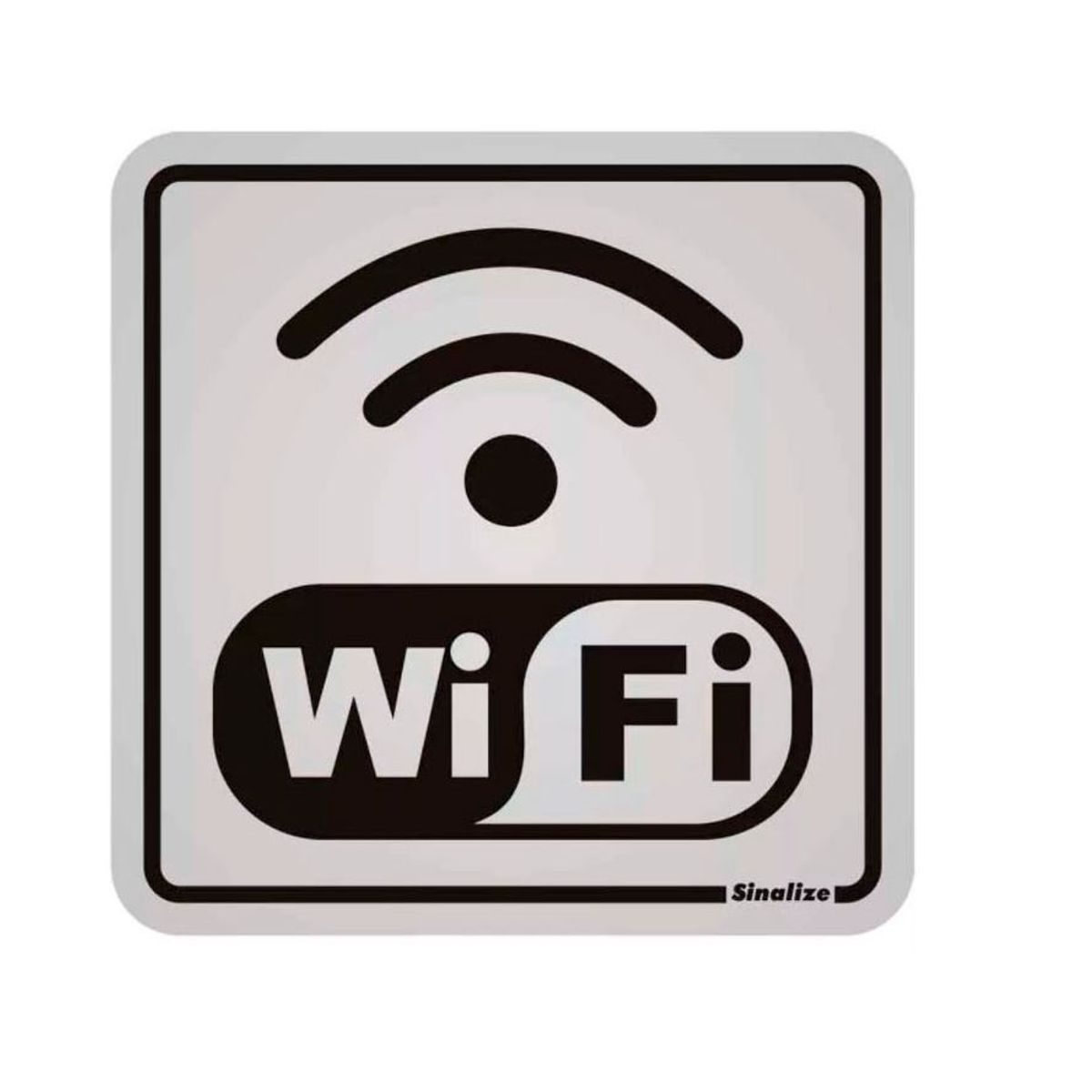Placa Alumínio Internet Wi Fi 12x12, marca Sinalize C - Foto Principal