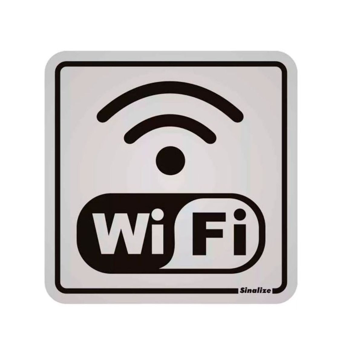 Placa Alumínio Internet Wi Fi 12x12, marca Sinalize C - Foto Principal