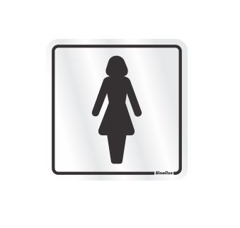 Placa Alumnio Sanitrio Feminino, 12x12