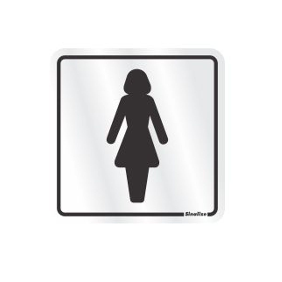 Placa Alumínio Sanitário Feminino, 12x12, marca Sinalize C - Foto Principal