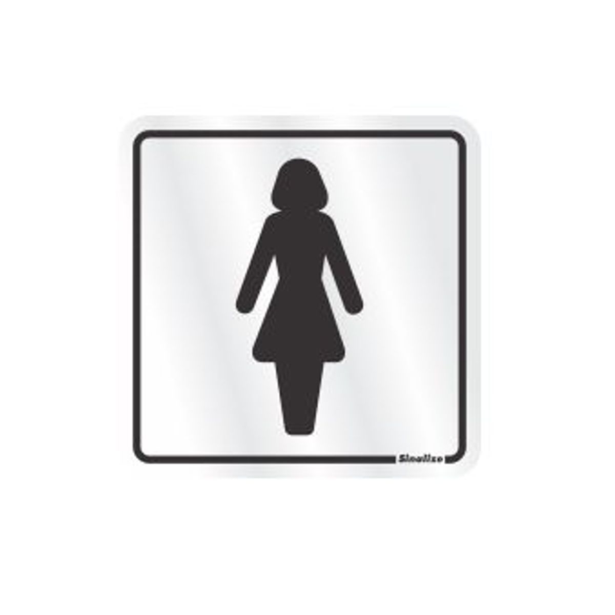 Placa Alumínio Sanitário Feminino, 12x12, marca Sinalize C - Foto Principal