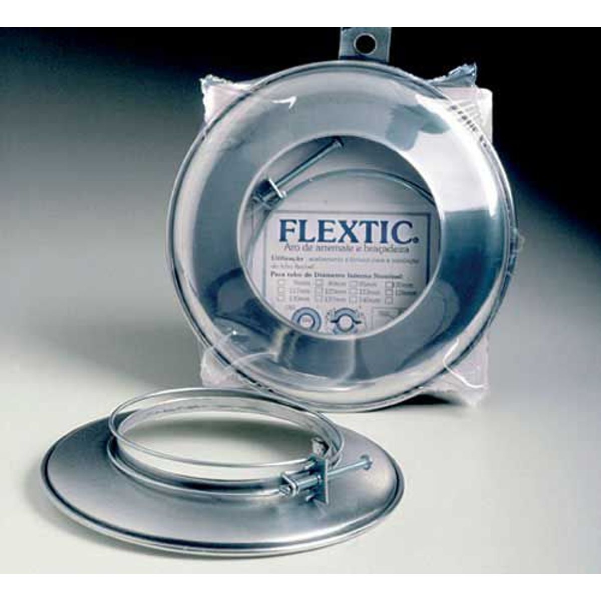 Aro E Abraçadeira Para Tubo Flextic De Alumínio 120Mm, marca Westaflex - Foto Principal