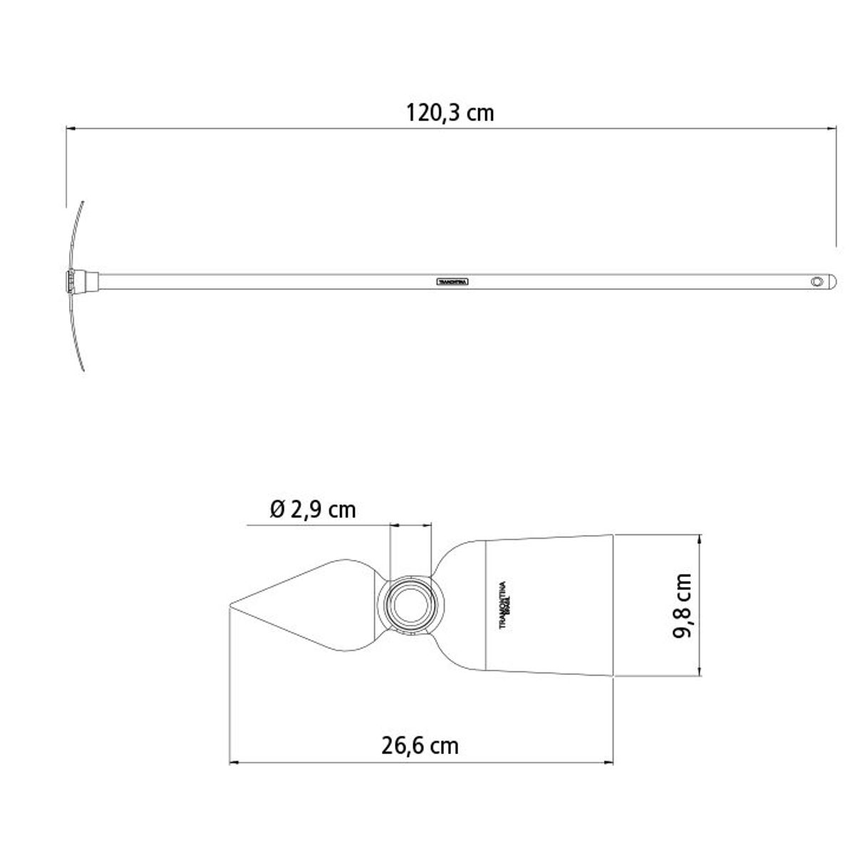 Sacho Coração Com Cabo 110cm, marca Tramontina - Foto 2