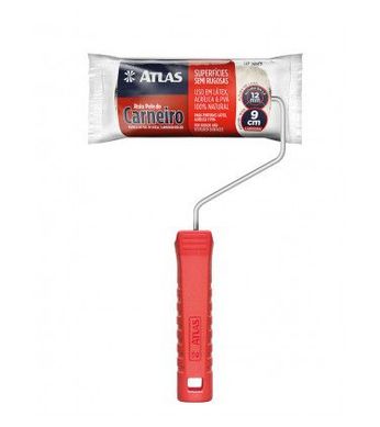 Rolo para Pintura Pele de Carneiro Esmalte, Acrlica e Ltex 9cm REF-306/9 Vermelho