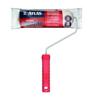 Rolo para Pintura Pele de Carneiro Esmalte, Acrlica e Ltex 15cm REF-306/15 Vermelho