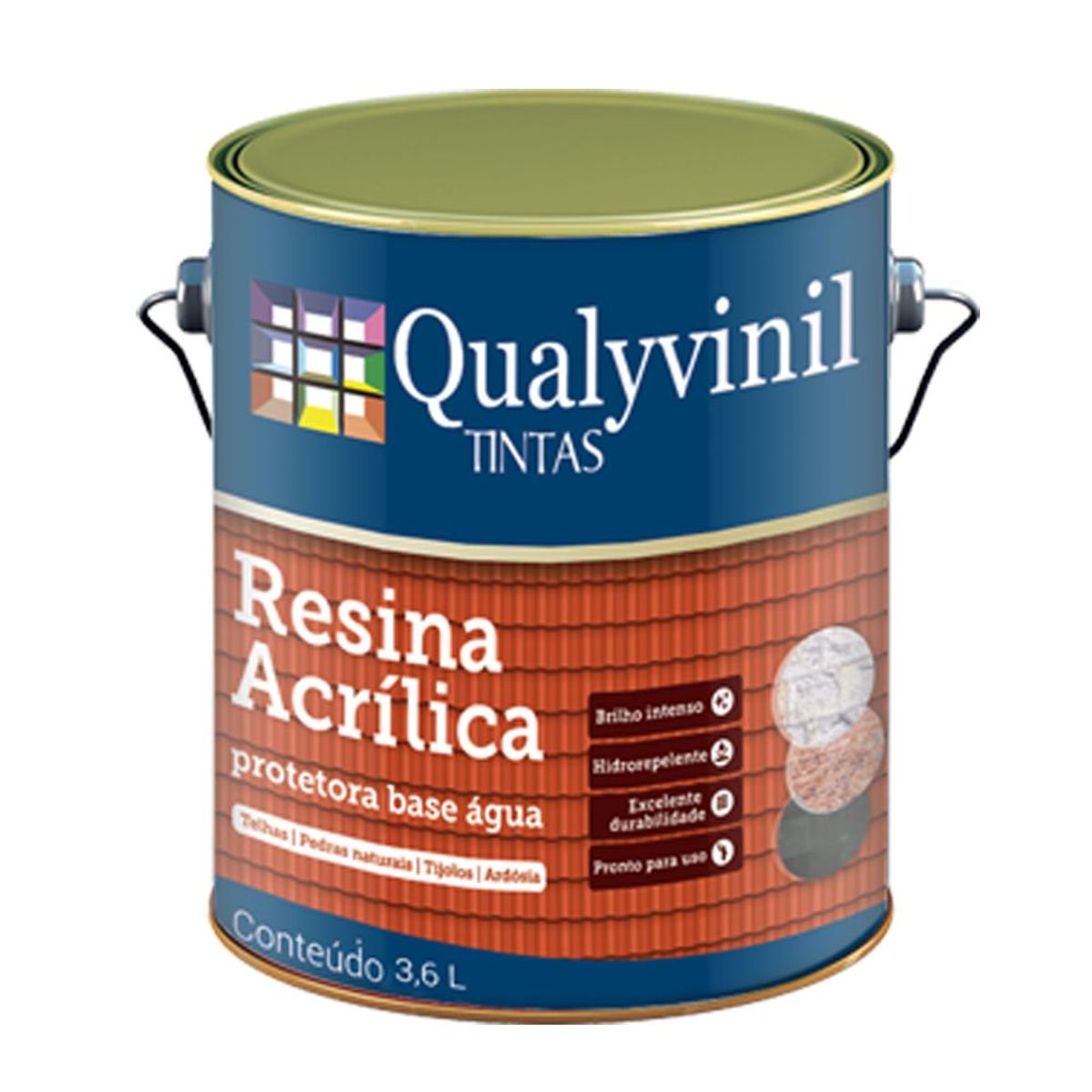 Tinta Alto Brilho Externa Telha Qualycril 3,6L Incolor Qualyvinil, marca Qualyvinil - Foto Principal