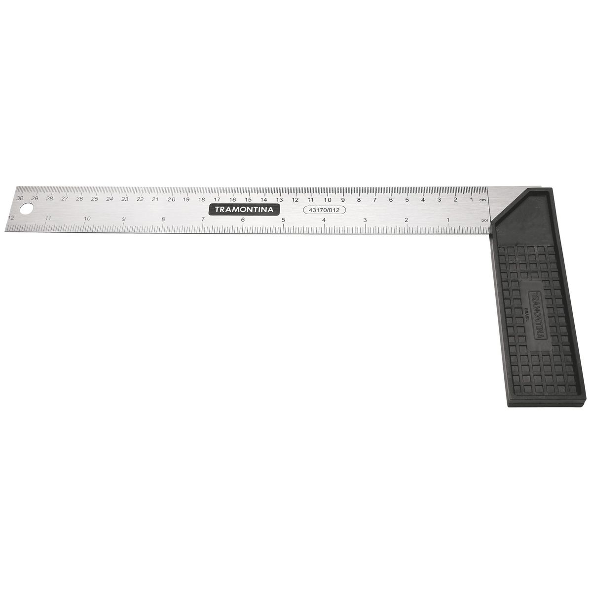 Esquadro em Aço 30cm Preto, marca Tramontina - Foto Principal