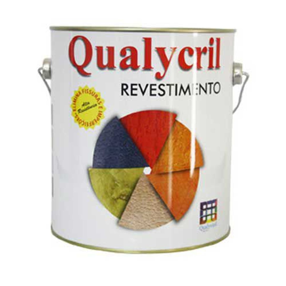 Grafiato Qualycril, Branco, 3.6L, 19x7x7cm, marca Qualyvinil - Foto Principal