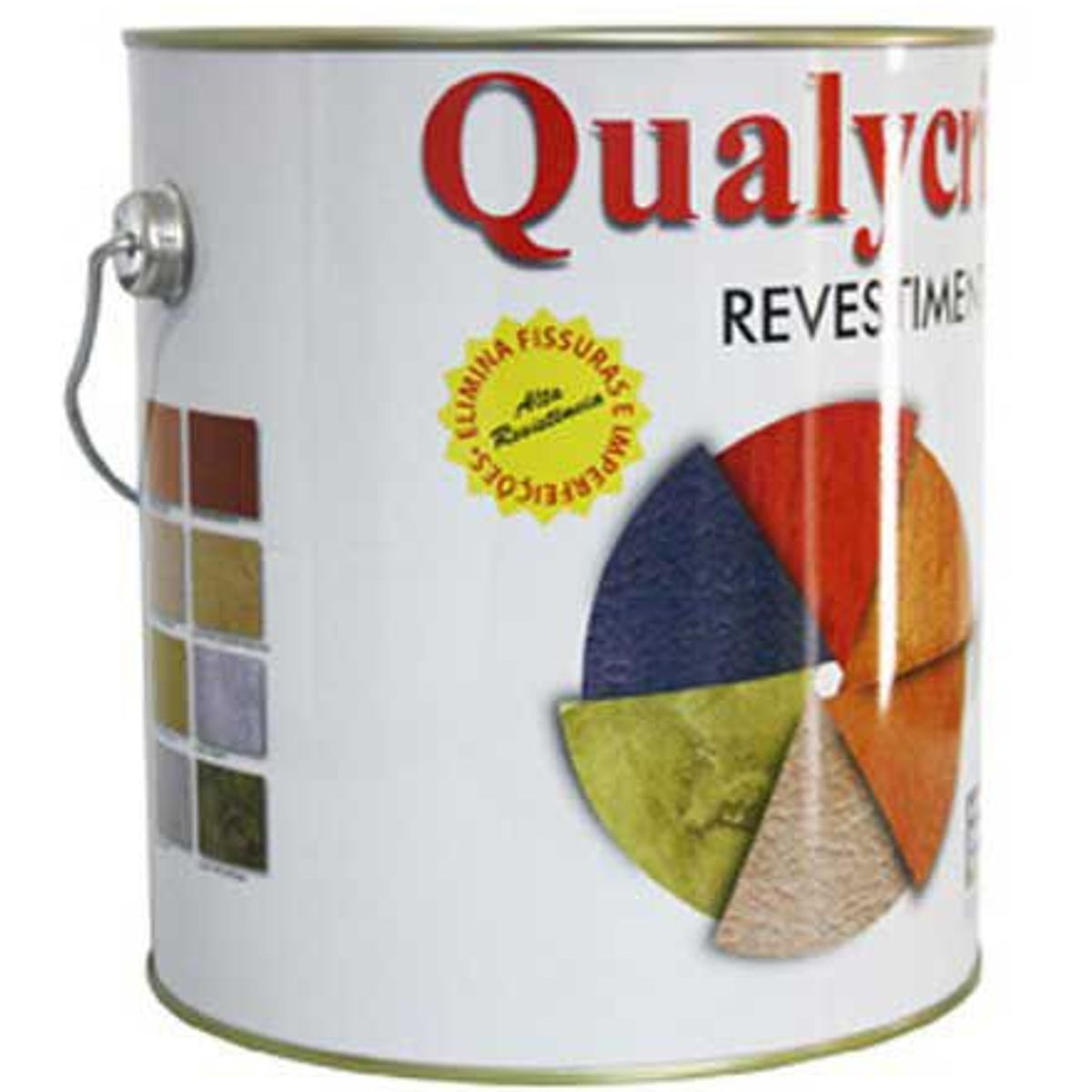 Grafiato Qualycril, Branco, 3.6L, 19x7x7cm, marca Qualyvinil - Foto 2