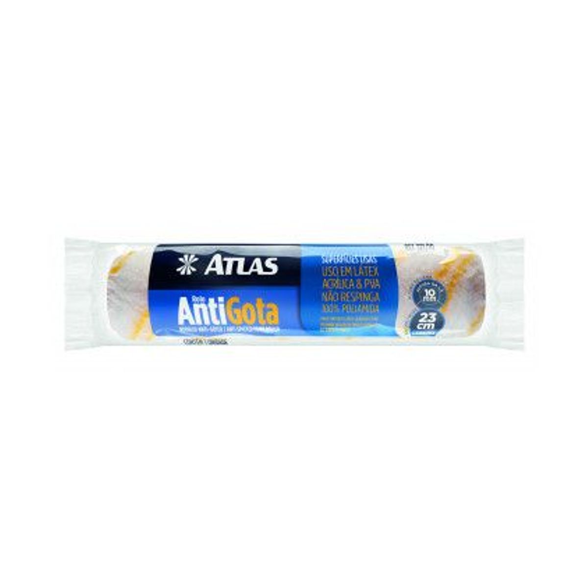 Rolo para Pintura Antigota 23cm REF-321/10 Branco, marca Atlas pincéis - Foto Principal