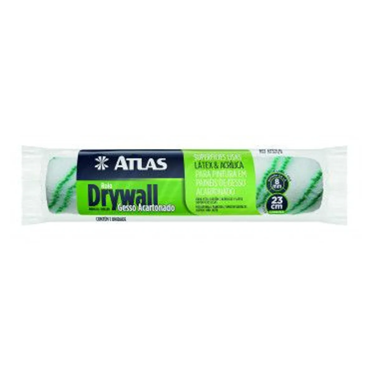 Rolo para Pintura em Pareces Lisas Drywall e Gesso Acartonado 23cm REF-AT321/8, marca Atlas - Foto Principal