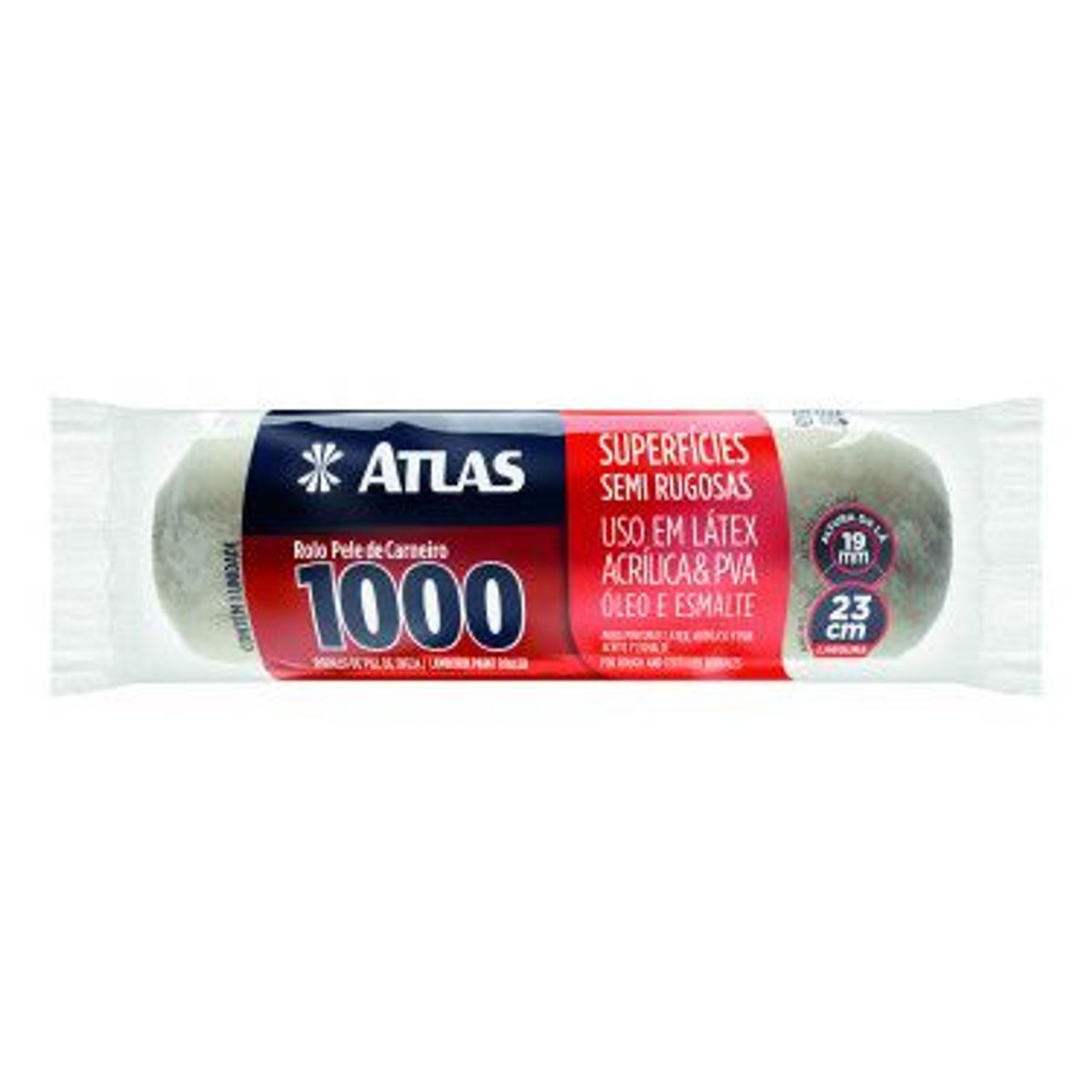 Rolo para Pintura Pele de Carneiro 23cm REF-1000 Atlas, marca Atlas - Foto Principal