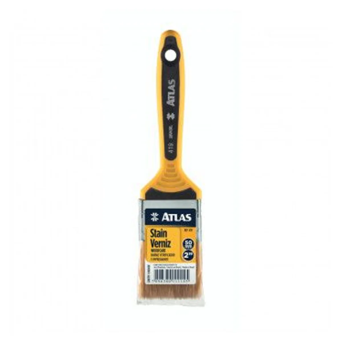 Trincha para Pintura Verniz e Stain 2" REF-419/5 Amarelo, marca Atlas - Foto Principal