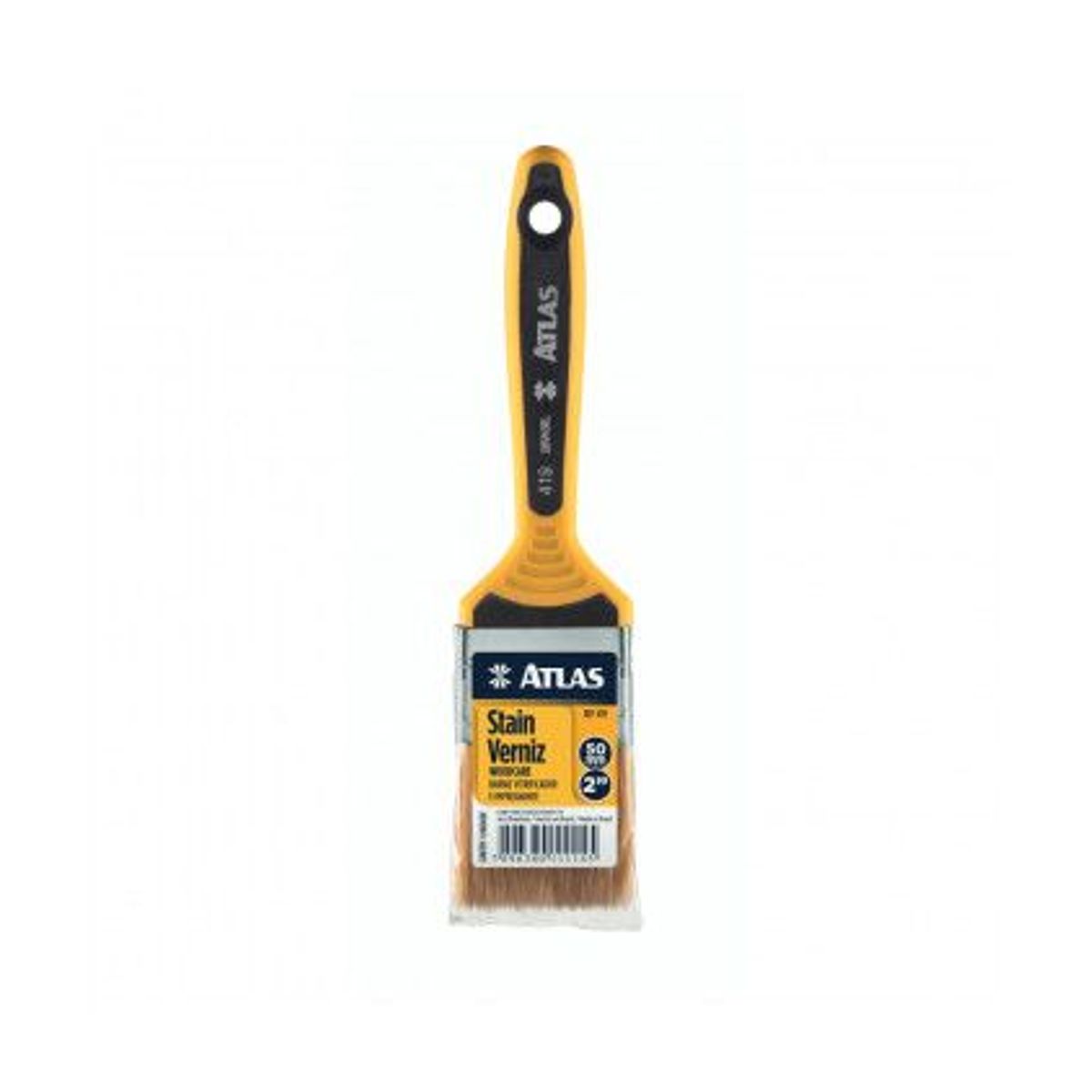 Trincha para Pintura Verniz e Stain 2" REF-419/5 Amarelo, marca Atlas - Foto Principal