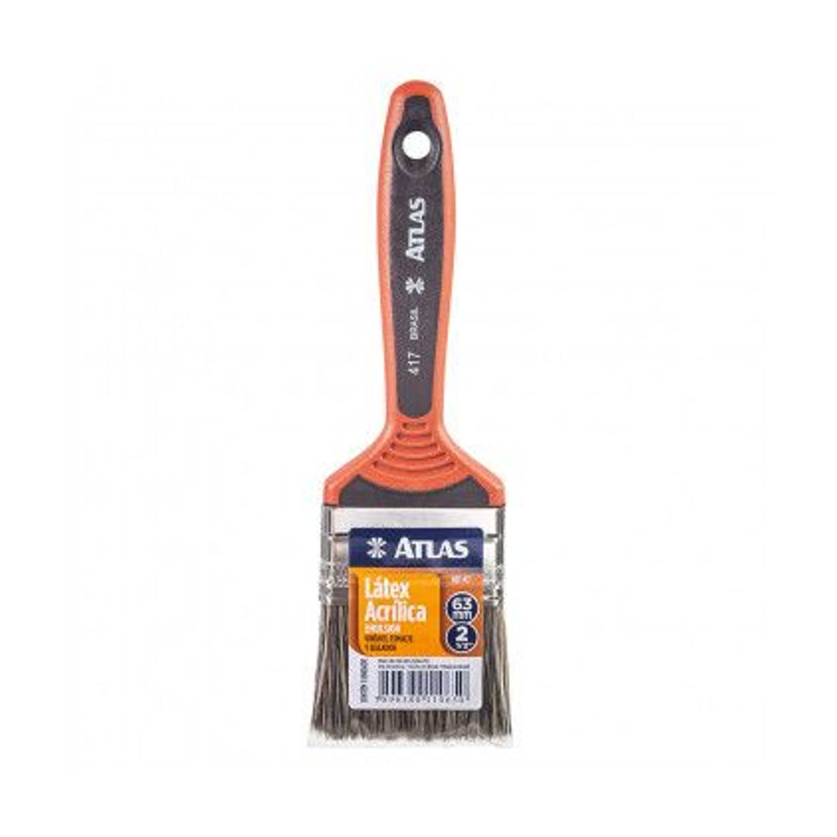 Trincha para Pintura Acrílica e Látex 2.1/2" REF-417/6 Preto, marca Atlas - Foto Principal