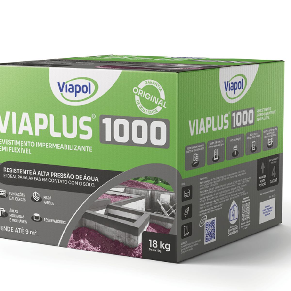 Revestimento Impermeabilizante Viaplus 1000 18Kg Viapol, marca Viapol - Foto 2