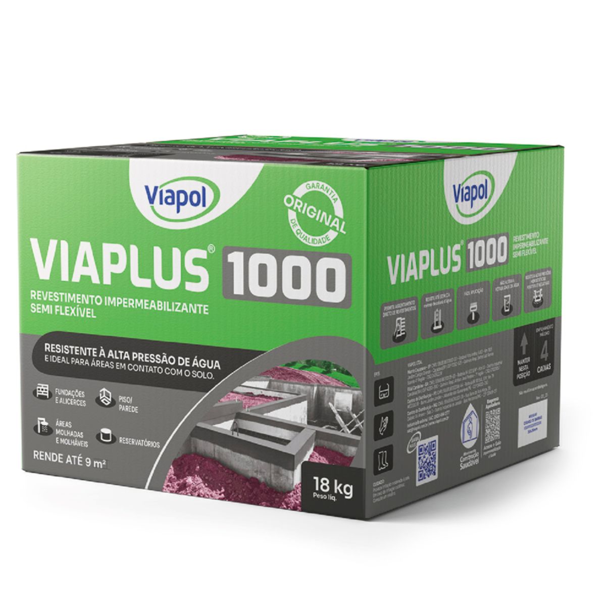 Revestimento Impermeabilizante Viaplus 1000 18Kg Viapol, marca Viapol - Foto Principal