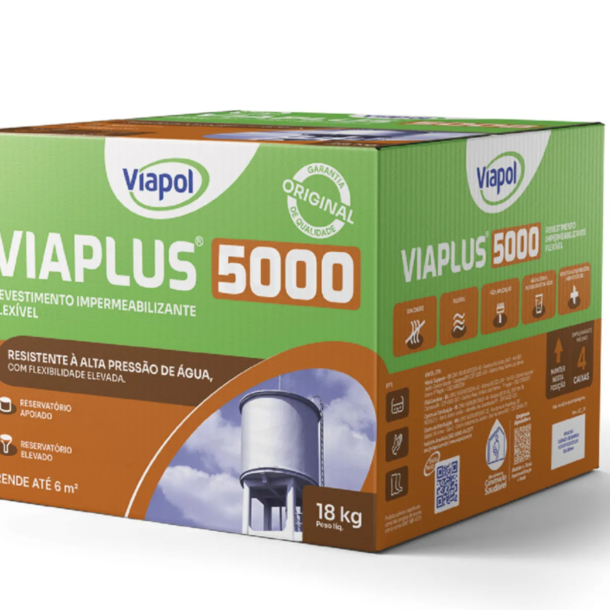 Revestimento Impermeabilizante Viaplus 5000 18Kg Viapol, marca Viapol - Foto 2