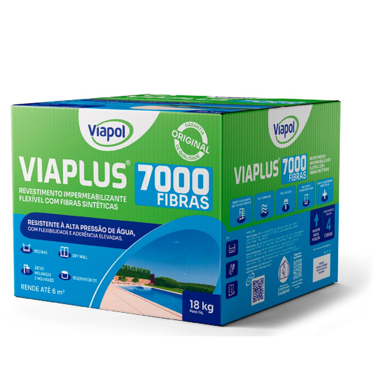 Revestimento Impermeabilizante Viaplus 7000 18Kg Viapol, marca Viapol - Foto Principal