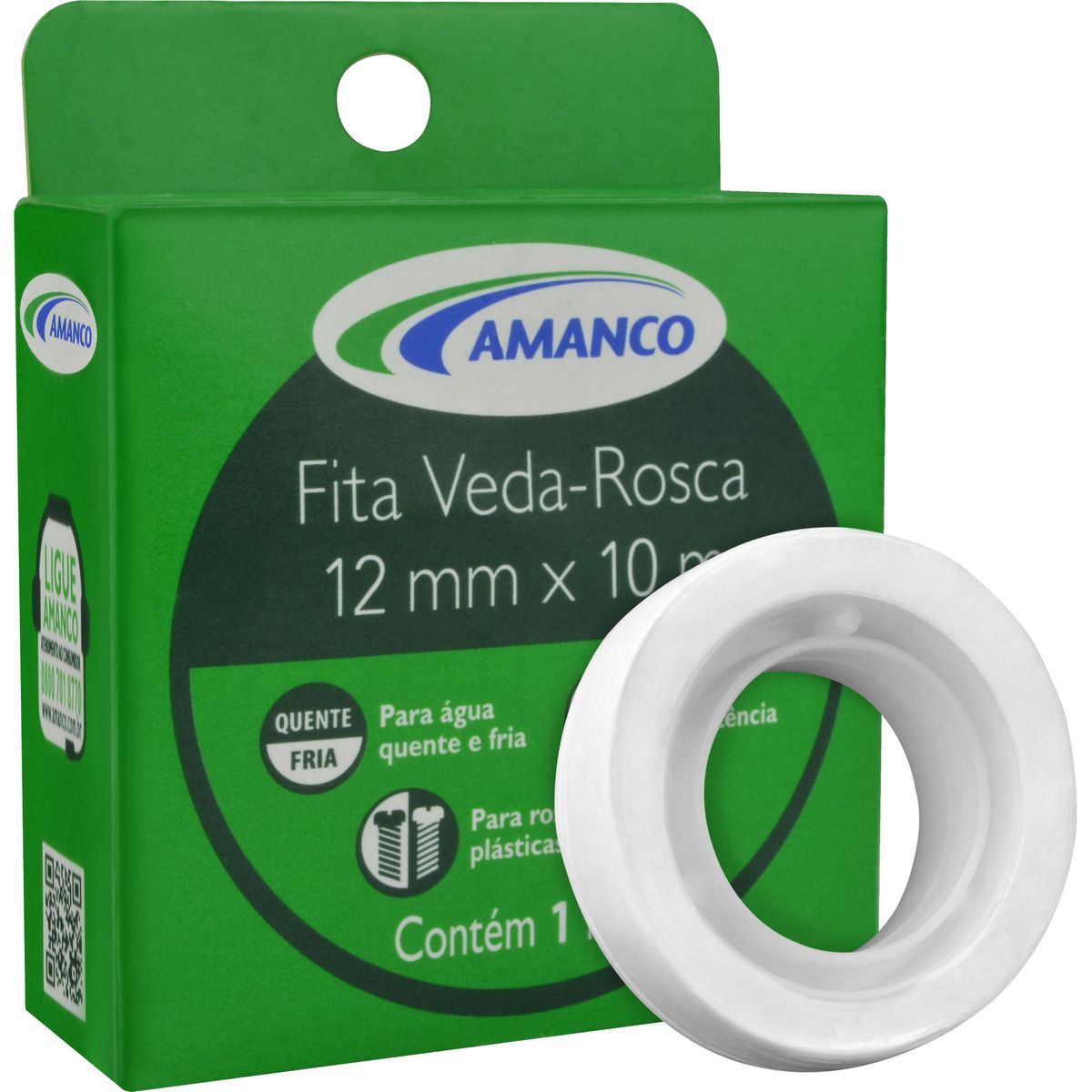 Fita Veda Rosca 18mmx10m, marca Amanco - Foto Principal