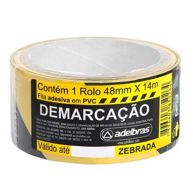 Fita Demarcao de Solo, Amarelo Preto, 48mmx14mm