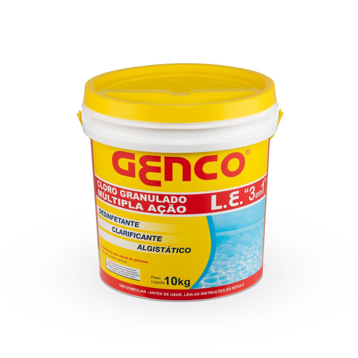 Cloro Granulado Estabilizado Balde 10kg Multiplação 3x1 Genco, marca Genco - Foto Principal