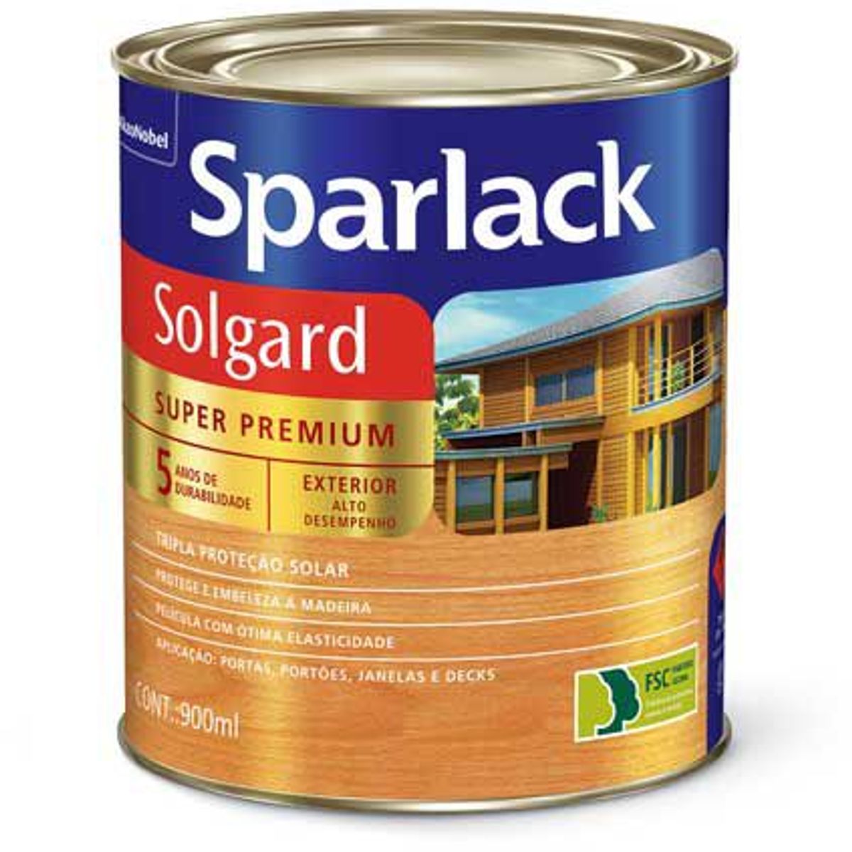 Verniz Solgard Brilhante 0,9L Exterior Natural, marca Sparlack - Foto Principal