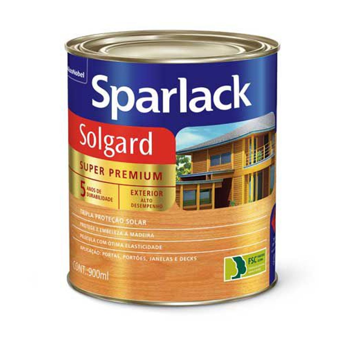 Verniz Solgard Brilhante 0,9L Exterior Natural, marca Sparlack - Foto Principal