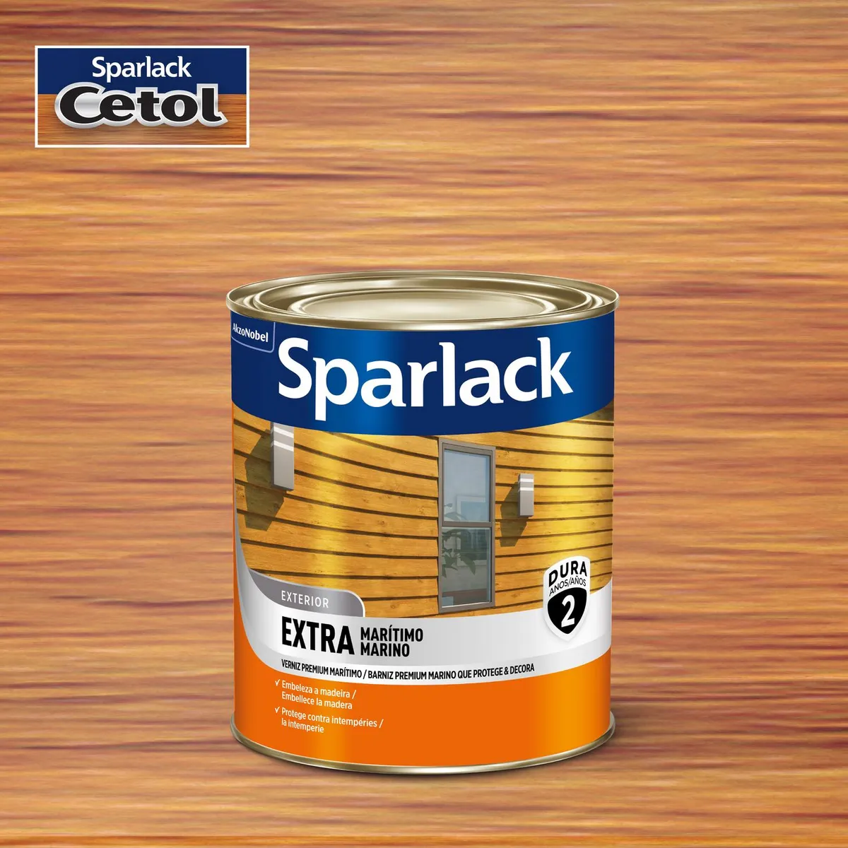 Verniz Marítimo Brilhante 0,9L Interior e Exterior Natural, marca Sparlack - Foto Principal