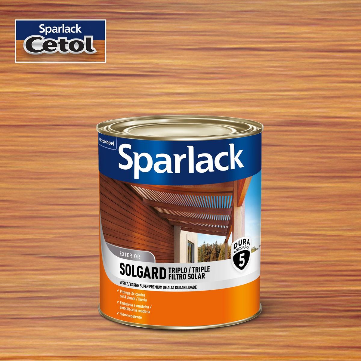 Verniz Filtro Solar Acetinado 0,9L Interior e Exterior Natural, marca Sparlack - Foto Principal