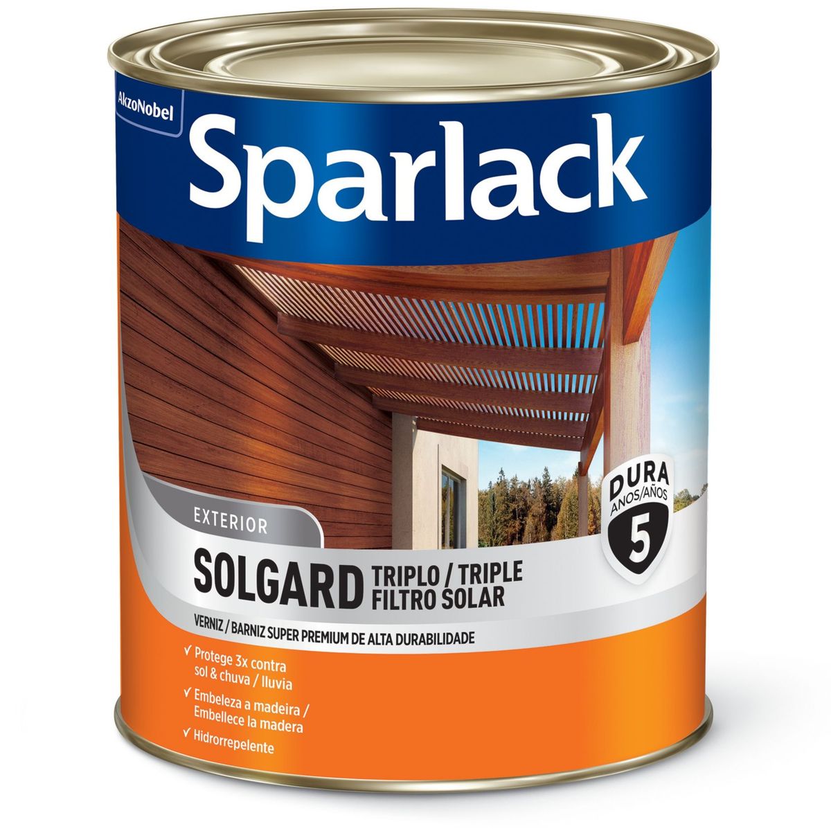 Verniz Filtro Solar Acetinado 0,9L Interior e Exterior Natural, marca Sparlack - Foto 2
