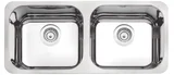 Cuba Dupla Inox 89x39cm Alto Brilho