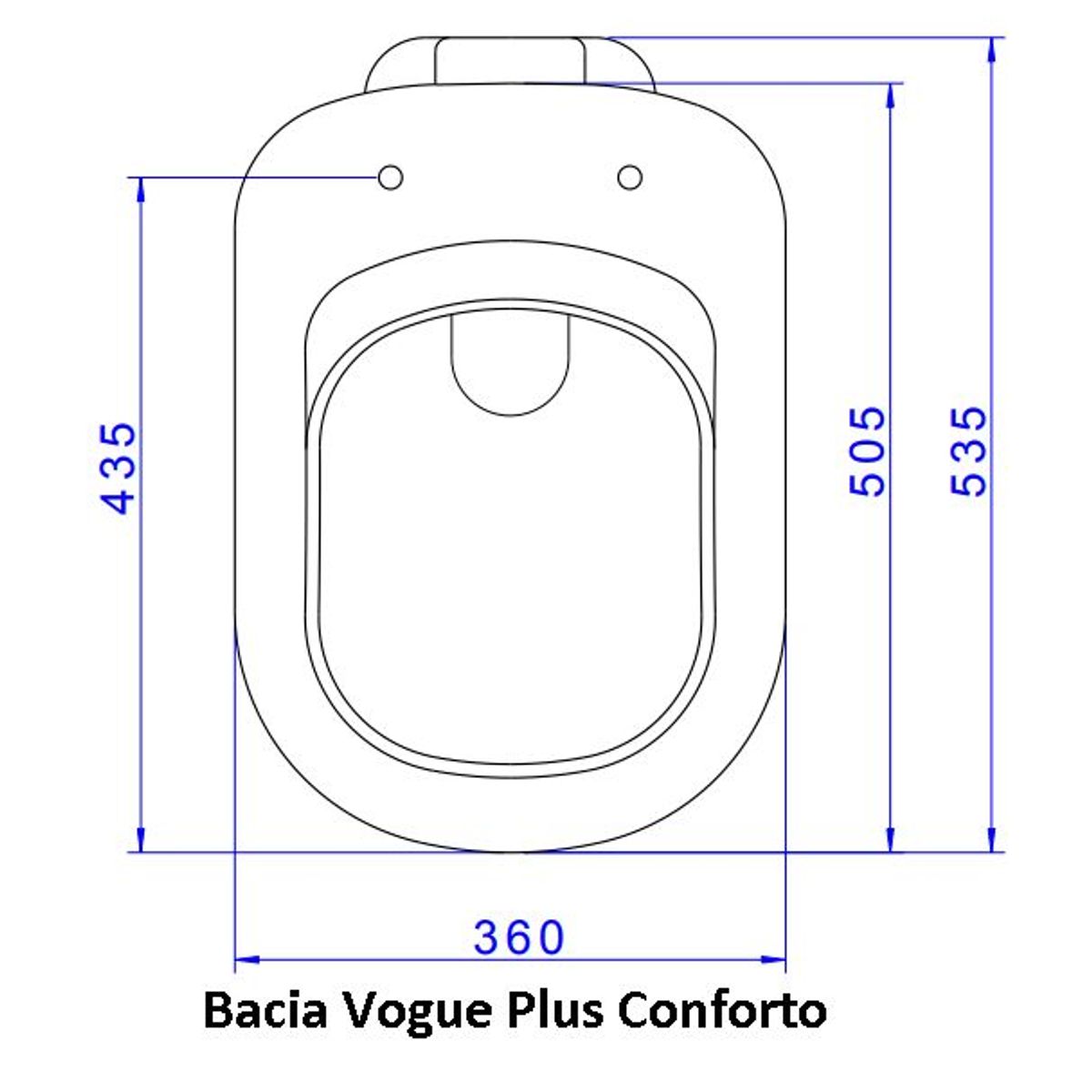 Assento Sanitário com Abertura Frontal Vogue Plus Conforto Branco, marca Deca - Foto 2
