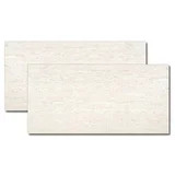 Porcelanato Travertino Clássico 60x120cm Caixa 1,44m² Branco