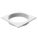 Porta Grelha Quadrado para Grelha Redonda 100mm Branco